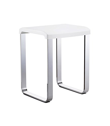 Preisvergleich Produktbild Smedbo Duschhocker, Gesamthöhe 480 mm Aluminium / Sitzfläche weiss FK406