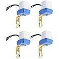 SIDDHI ELECTRONICS 220 Volt Auto Day/Night On-Off Photocell Sensor Switch For Lights Water Proof, White -4 Pieces
