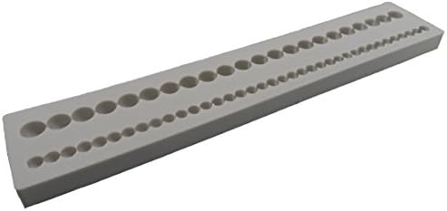 Plain Beads 6mm and 10mm Rows Silicone Cake Decorating Mould by Alphabet Moulds