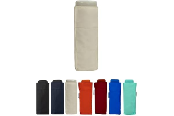 SMATI Mini Parapluie Pliant Compact, Taille Poche (18cm), Ultra Léger (200g.), Parapluie de voyage, Parapluie Femme, Anti UV, Couleur IVOIRE