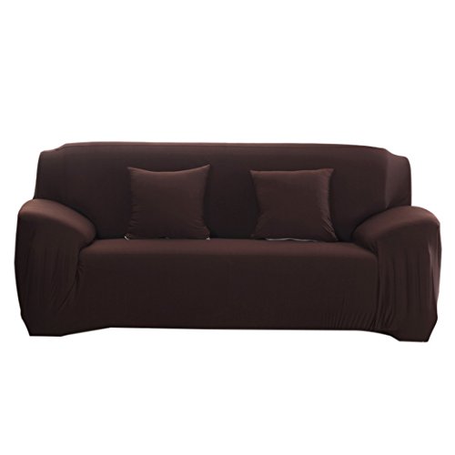 Nibesser Couchhusse Sofabezug Couchbezug Verfügbar in Verschiedenen Größen (4 Sitzer/235-300cm, Kaffeebraun 1)
