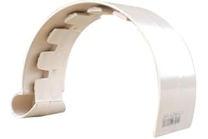 First Plast - Gouttière PVC 25 demi-ronde - Jonction à coller PVC 25 demi-ronde - Sable - First Plast