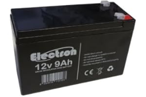 ELECTRON Batterie étanche au plomb 12 V 9 Ah rechargeable, UPS, 150 x 66 x 95 mm