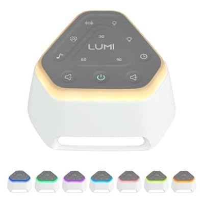 Lumi | White Noise Machine For Babies & Adults | 26 Sounds | White & Pink Noise | 7 Colour Night Light | Sleep Timer | Usb Rechargeable | White Noise Machine Baby | Sleep Aid