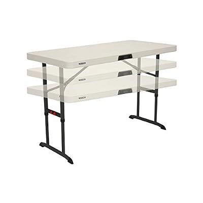 Lifetime Table pliante réglable Beige 122 x 61 x 91,4 cm 80522