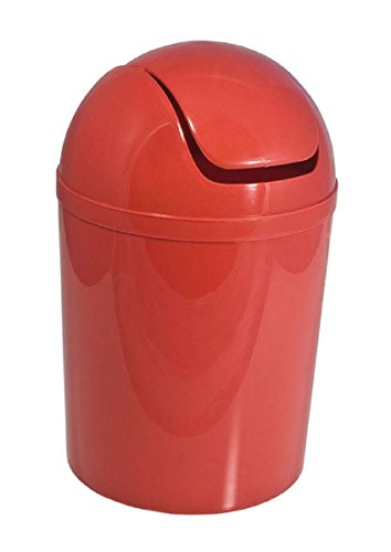 Carpemodo Kosmetikeimer mit Schwingdeckel 5,5 l Volumen Rot