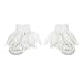 Baby Girls Cute Lacey Crochet Plain Frilly Socks - White (6-12 Months)