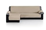 chaise longue antibodi (2006) moroso Fácil Lavado y Colocación Eiffel Textile Chaise Longue Cubre Sofá Acolchado, Brazo Izquierdo 280, 100% Poliester, Crudo, 280x200x4 cm