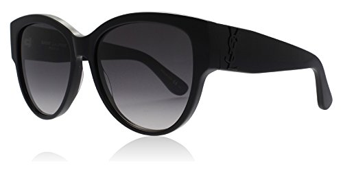 Preisvergleich Produktbild Saint Laurent Damen Sonnenbrille SL M3 001, Schwarz (Black / Grey), 55