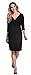 Happy Mama. Women's Maternity Jersey Baby Shower Dress. V-Neck 3/4 Sleeves. 001p (Black, 12)