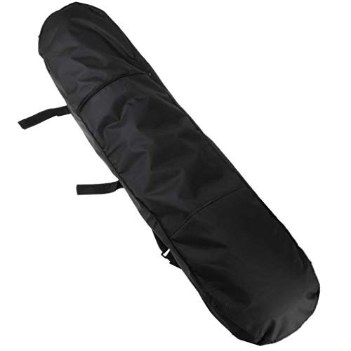 P Prettyia Housse de Protection de Skateboard Sac de Transport Équipements de Planche à roulettes Bandoulière Réglable Poche Zippée Noir