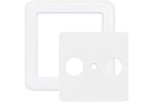 Axing TZU 2-10 plaque murale cache pour prise BSD 4-xx et 21-xx blanc (2 parties, 75 x 75 mm)
