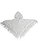 Baby/Babies Babywear White Knitted Poncho With Hoody & Tassles, 0-3 Months