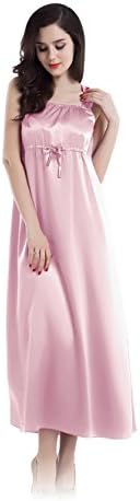 22 Momme Square Neckline Empire Style Dress Full-Length Silk Nightgown