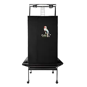 Colorday Good Night Bird Cage Cover for Large Bird Cage with Play Top,Black 68