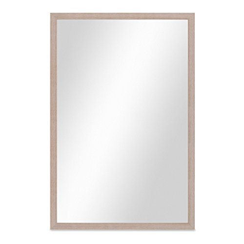 Wand-Spiegel 43×63 cm im Holzrahmen Sonoma Eiche Hell Modern / Spiegelfläche 40×60 cm - 6