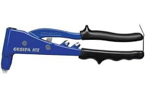 Gesipa Blindnietzange NTX-F (mit Öffnungsfeder, für Blindniete Ø 4-5 mm, max. Dorn-Ø 3,0 mm, inkl. auswechselbaren Mundstücken und Montageschlüssel, Handnietzange) 1434042