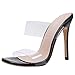 Produktbild SHE.White Damen Sandaletten High Heels Sexy Transparent Hoher Absatz Sandalen Stilettoabsatz Sommerschuhe Offener Zeh Elegant Hausschuhe Slipper 35-40