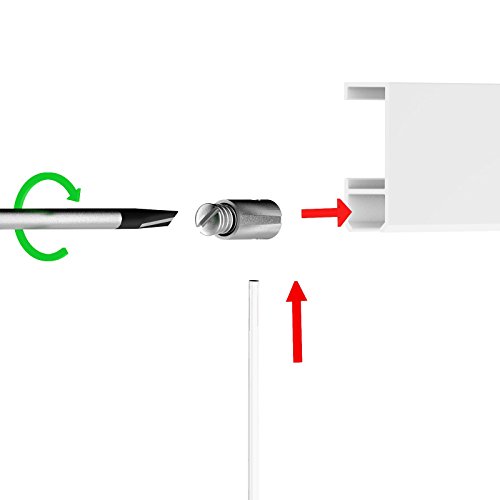 20m Bilderschiene Galerieschiene Bilderleiste Slider – Set 20Meter weiß - 3