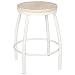 Produktbild Vintage Hocker NOMI weiß Sitzhocker Sitz Arzthocker Fußhocker Metall Massivholz