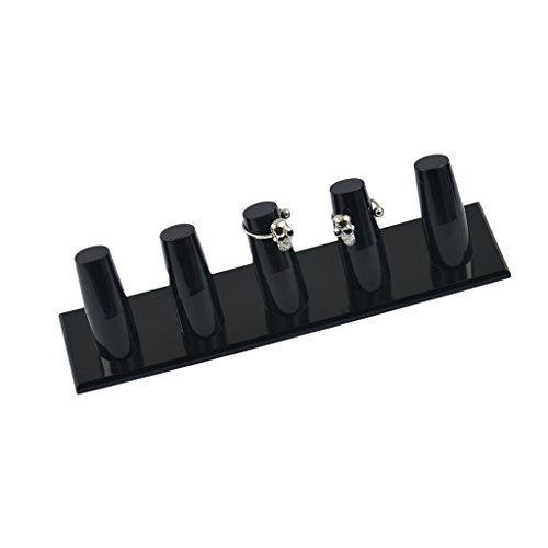 Gazechimp 1-5 Fingerring Anzeige Schmuckständer Acryl Ständer Schmuckständer Display Schwarz Vitrine