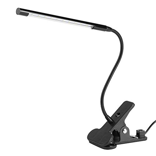 Yosoo USB Lampe de Bureau à Pince Tactile Flexible Lampe de Table Portable LED Moderne Lampe de Chevet Lecture Lit Protection des Yeux pour Bureau Salle d'étude CDI Chambre (noir )