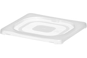 HENDI Tapa GN 1/6, de polipropileno, adecuada sólo para recipientes GN de polipropileno de HENDI, resistencia térmica: -40 a 80 °C, apta para el lavavajillas, transparente