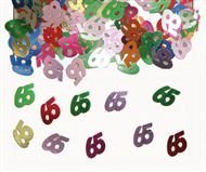 Metallic Konfetti Streudeko ZAHL 65 Geburtstag