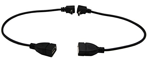 USB 2.0 Verlängerung cable-cerrxian 22,9 cm Mini USB-Kabel Combo Mini USB Winkel rechts und links Winkel Stecker auf USB Typ A 2.0 weiblich Daten und Ladekabel (1 Paar & # xff09; - 2