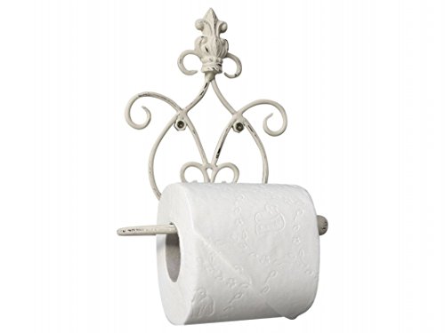 Toilettenpapierhalter mit Krone (Antique Weiß, Chic Antique)