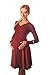 Long Sleeve Maternity Vneck Dress Pregnancy Top Tunic 4419 Variety of Colours (14, Burgundy)