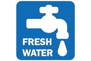 KPCM DISPLAY LTD Étiquette d'eau douce pour camping-car et caravane - Autocollant 100 x 100 mm
