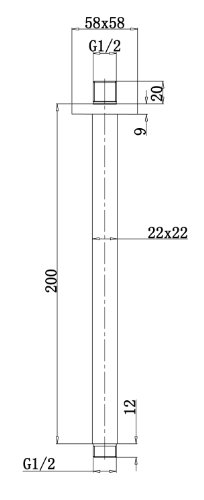 Brausearm Deckenarm Duscharm E3 für Kopfbrause Regenbrause Duschbrause SPA Wellness Dusche A203 - 2