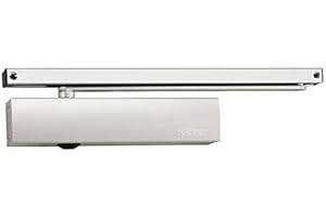 GEZE Türschließer TS3000 TS 3000 in Silber inkl.Gleitschiene // hochwertiger Türschließer // für Feuer- und Rauchschutztüren geeignet // für rechte- und linke Anschlagtüren verwendbar