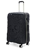 it luggage Skulls II-Black with Gold Highlights Expandable Hardsided with TSA Lock & Wet Pouch Inside 8 Wheel Trolley Bag (24)