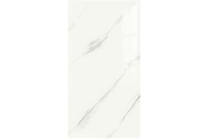 Sharharge Piastrelle autoadesive in PVC, 10 pezzi, 30 x 60 cm, piastrelle autoadesive da parete in PVC, decorazione per la casa, per cucina e bagno (bianco, 10 pezzi)