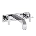 Produktbild Hansgrohe 3 Loch Waschbeckenarmatur Axor Citterio Wand F Set kurz chrom mit Platte/Kreuzlgrriff 393140