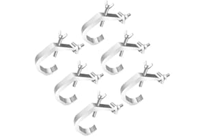 Naisfei 6 Pcs Stage Lighting Clamps, Stage Light Clamp Heavy Duty Prevent Slip Cast Aluminum Stage Lamp Hook Kit for Spotlight Moving Head Light,DJ Lighting Truss