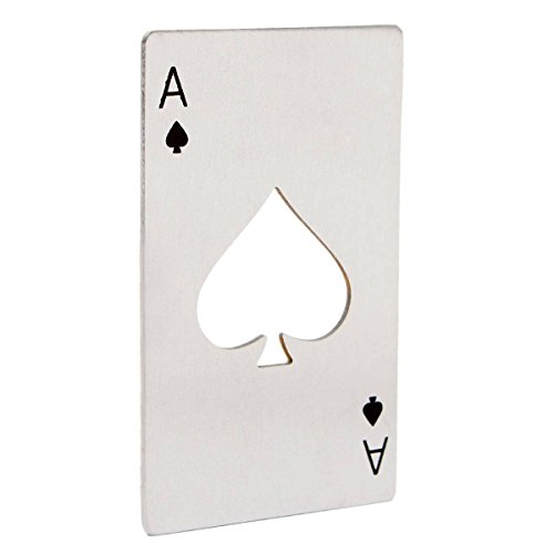 MECO Smart Edelstahl Poker Card Ace of Spades Drehverschlussöffner Flaschenöffner Soda Bier Elegantes Geschenk - 2