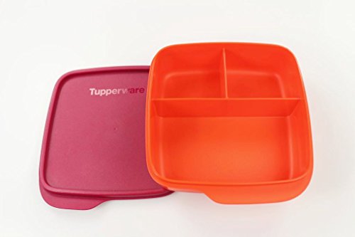 TUPPERWARE To Go Lunchbox 550 ml orange/rot mit Trennwand Clevere Pause Schule 11560 - 3