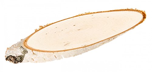 NaDeco® Birkenscheiben oval 15-20cm 6 Stück | ovale Baumscheiben | Große Birkenscheiben | Birkenstamm Scheiben | Birkenholz Deko | Holzscheiben zur Dekoration - 3