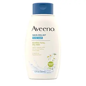 Aveeno Skin Relief Gentle Scent Fragrance-Free Body Wash , Soothing Oat And Chamomile, 12 Fl. Oz