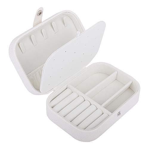 Preisvergleich Produktbild Schmuckkästen, BS Burning Secret Kleine Kunstleder Schmuckschatulle für Frauen und Mädchen Ringe, Ohrringe, Halskette Organizer Schmuck Aufbewahrungsboxen, geringe Größe, Beige