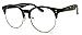 Produktbild Hippe 60er Jahre Nerdbrille für Damen im Vintage Look Halbrahmen Klarglas TC16 (Hornbrille braun)