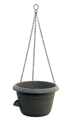 Plastia Blumenampel Siesta mit Dochtbewässerung, 35 + Kette, Farbe anthrazit