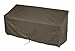 Produktbild Braune Schutzhülle für 2-Sitzer Gartenbank Möbelschutzhülle Abdeckung Gartenbank; Maße : 134 cm lang, 89 cm hoch, 66 cm tief; Premium Qualität - aus schwerem gewobenem Polyester mit PVC-Beschichtung - uv- und lichtbeständig - atmungsaktiv durch Lüftungsschlitze - doppelt gesteppte Nähte Premium Verarbeitung - 5 Jahre Garantie (Braun, 2 Sitzer Gartenbank)