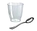 Produktbild 180 Dessert-Becher 200 ml rund plus 100 Kaffeelöffel, PS Plastik metallisiert 13 cm …