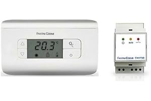 Fantini Cosmi - CH115RF + CH173D - Thermostat électronique radiofréquence à microprocesseur, pour le commandement d'installations de chauffage et de climatisation