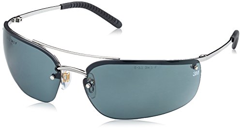 3M Schutzbrille, AF, UV, PC, Rahmen silber, 1 Stück, grau getönt, Metal1Si