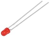  8x TLLR4401 LED 3mm red 1-2mcd 50° Front convex Pitch2.54mm VISHAY TELEFUNKEN